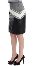 Gray Black Liza Leather Straight Pencil Sachin & Babi