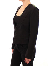 Black Silk Scarf Back Blazer Jacket Dolce & Gabbana
