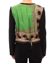 Black Silk Scarf Back Blazer Jacket Dolce & Gabbana