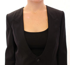 Black Silk Scarf Back Blazer Jacket Dolce & Gabbana