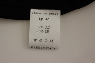 Black Yellow Silk Shift Sheath Coctail Dress Lamberto Petri