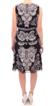 Black Silk Floral Pattern Shift Coctail Dress Sachin & Babi