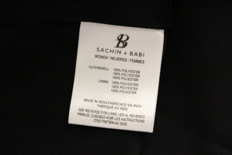 Black Silk Floral Pattern Shift Coctail Dress Sachin & Babi