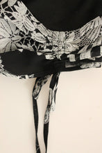 Black Silk Floral Pattern Shift Coctail Dress Sachin & Babi