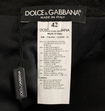 Black Crystal Handmade Above Knee Skirt Dolce & Gabbana