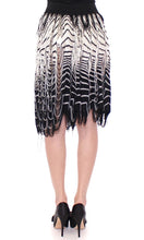 White Black Knitted Assymetrical Skirt Alice Palmer