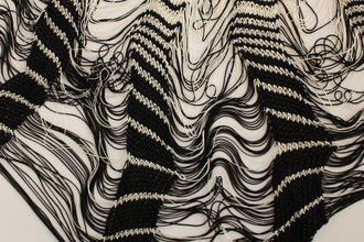 White Black Knitted Assymetrical Skirt Alice Palmer