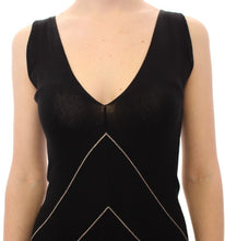 Black White Low V Neck Knitted Cocktail Dress Alice Palmer