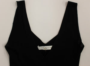 Black White Low V Neck Knitted Cocktail Dress Alice Palmer