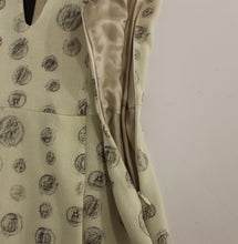 White Printed Shift V-neck Sheath Dress Andrea Incontri