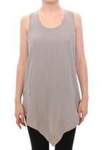Gray Viscose Tank Top Shirt Blouse Comeforbreakfast
