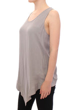 Gray Viscose Tank Top Shirt Blouse Comeforbreakfast