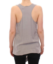 Gray Viscose Tank Top Shirt Blouse Comeforbreakfast