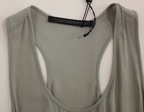 Gray Viscose Tank Top Shirt Blouse Comeforbreakfast