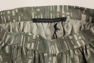 Gray Mini Short A-Line Skirt Comeforbreakfast