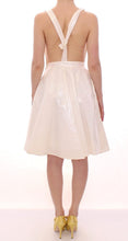 White Halterneck Knee Length Tea Dress Licia Florio