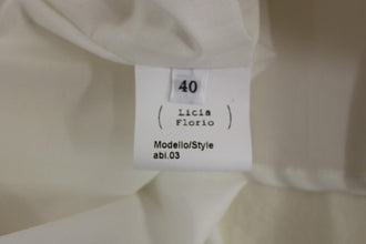 White Halterneck Knee Length Tea Dress Licia Florio