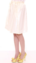 White Above-Knee Stretch Waist Strap Skirt Licia Florio