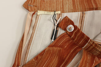 Brown Orange Below Knee Full Skirt Licia Florio