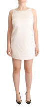 White Polyester Sleeveless Mini Shift Dress Elisabetta Franchi