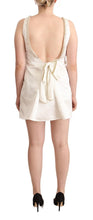 White Polyester Sleeveless Mini Shift Dress Elisabetta Franchi