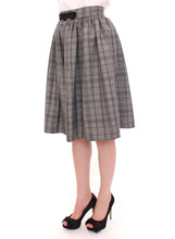 Gray Checkered Wool Shorts Skirt NOEMI ALEMÁN