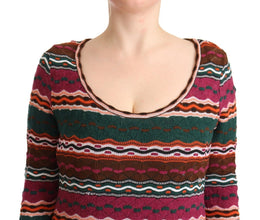 Multicolor Stripe Wool Knitted Maxi Sheath Dress Missoni