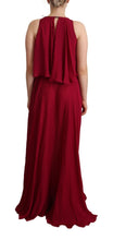 Orchid Silk Sleeveless Long Maxi Ruffle Shift Dress PLEIN SUD