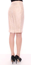 Beige Brocade Above Knee Shorts Zeyneptosun