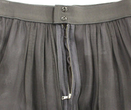Black Silk Transparent Above Knees Skirt Dolce & Gabbana