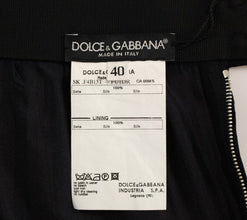 Black Silk Transparent Above Knees Skirt Dolce & Gabbana