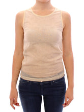 Beige Sleeveless Cotton Top Tank Blouse Dolce & Gabbana