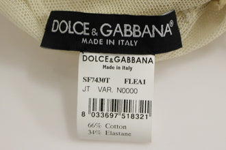 Beige Sleeveless Cotton Top Tank Blouse Dolce & Gabbana
