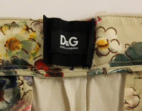 Beige Cotton Chinos Pants Dolce & Gabbana