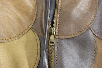 Brown Patchwork Leather Straight Skirt Dolce & Gabbana