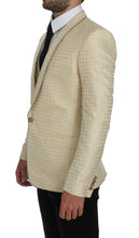 Beige Polka Dot Silk 2 Piece Blazer Dolce & Gabbana