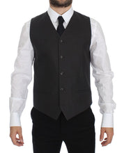 Gray Slim Fit Linen Blazer Jacket Dolce & Gabbana