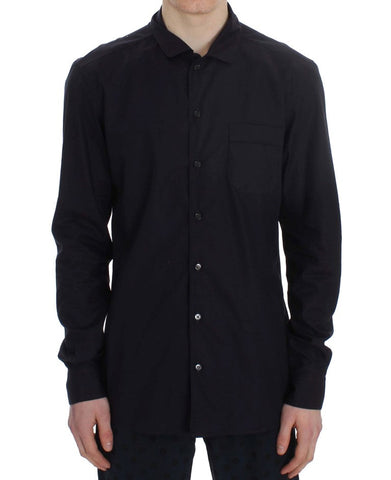 Purple Striped Cotton Pajama Lounge Shirt Dolce & Gabbana