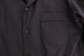 Purple Striped Cotton Pajama Lounge Shirt Dolce & Gabbana