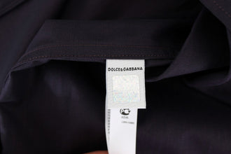 Purple Striped Cotton Pajama Lounge Shirt Dolce & Gabbana