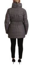 Gray Quilted Long Sleeves Logo Patch Full Zip Jacket Roccobarocco