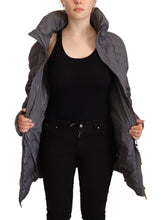 Gray Quilted Long Sleeves Logo Patch Full Zip Jacket Roccobarocco