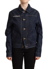 Dark Blue Button Down Long Sleeves Denim Jacket Master Coat