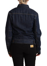Dark Blue Button Down Long Sleeves Denim Jacket Master Coat