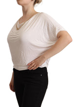 White Short Sleeves Gold Chain T-shirt Top Guess By Marciano