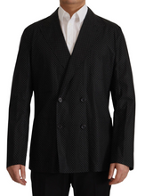 Black Polka Dotted Cotton Blazer Jacket Dolce & Gabbana
