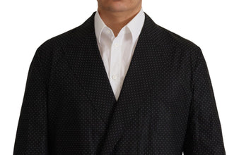 Black Polka Dotted Cotton Blazer Jacket Dolce & Gabbana
