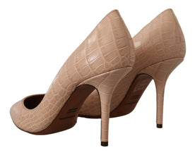 Beige Nude Leather BELLUCCI Heels Pumps Shoes Dolce & Gabbana