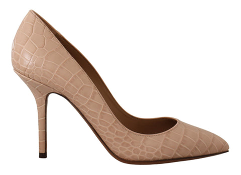 Beige Nude Leather BELLUCCI Heels Pumps Shoes Dolce & Gabbana