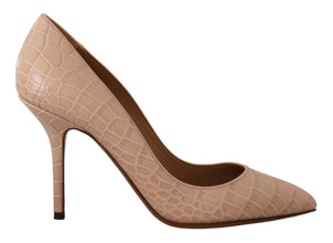 Beige Nude Leather BELLUCCI Heels Pumps Shoes Dolce & Gabbana